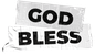 God Bless - logo - biele